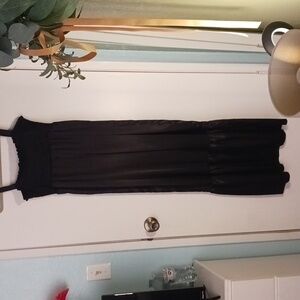 Forever 21 Black Satin Maxi Dress